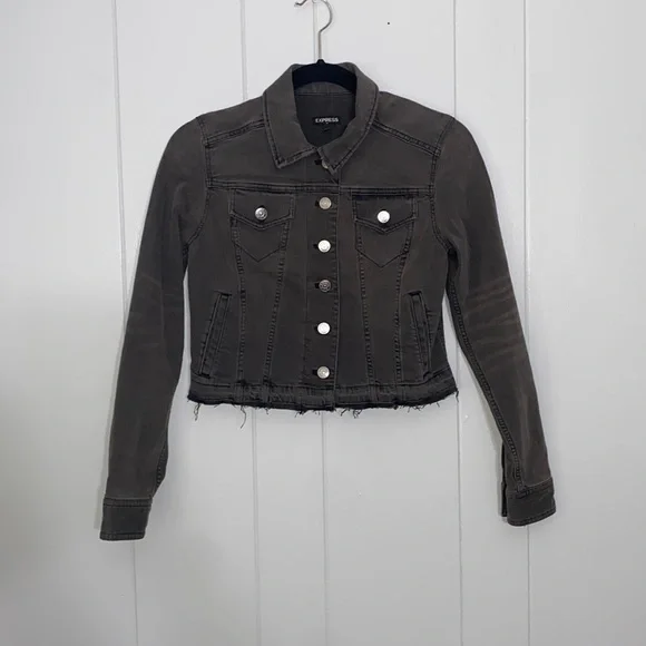 Express black shop denim jacket